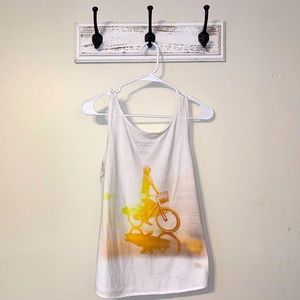 White cotton American Eagle graphic tank top